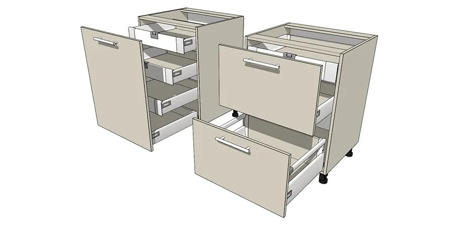 Кухонные модули BD с внутренними ящиками