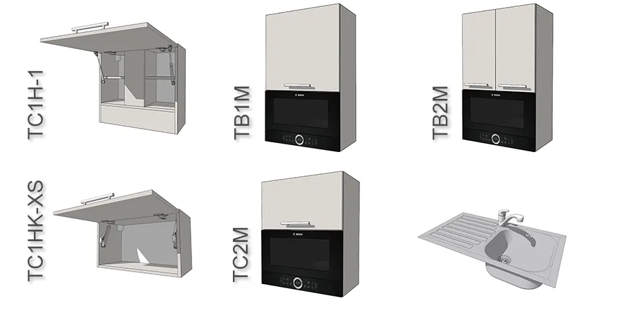 Новые кухонные модули и исправление бага с ящиками