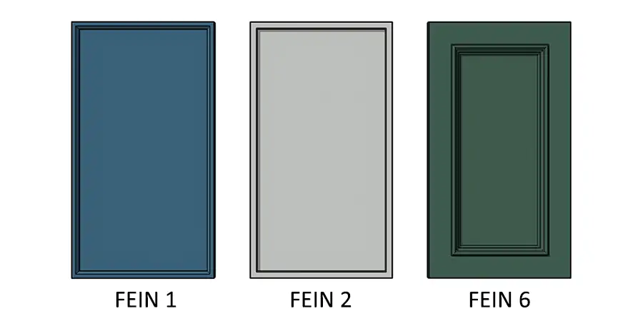 Мебельные фрезерованные фасады FEIN 1, 2 и 6
