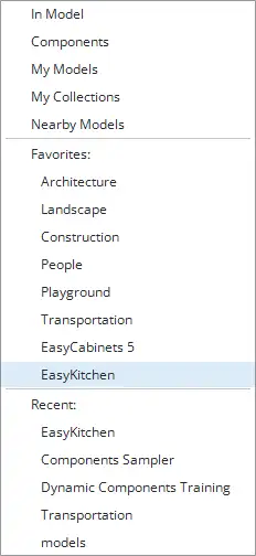 Adding the EasyKitchen library to SketchUp