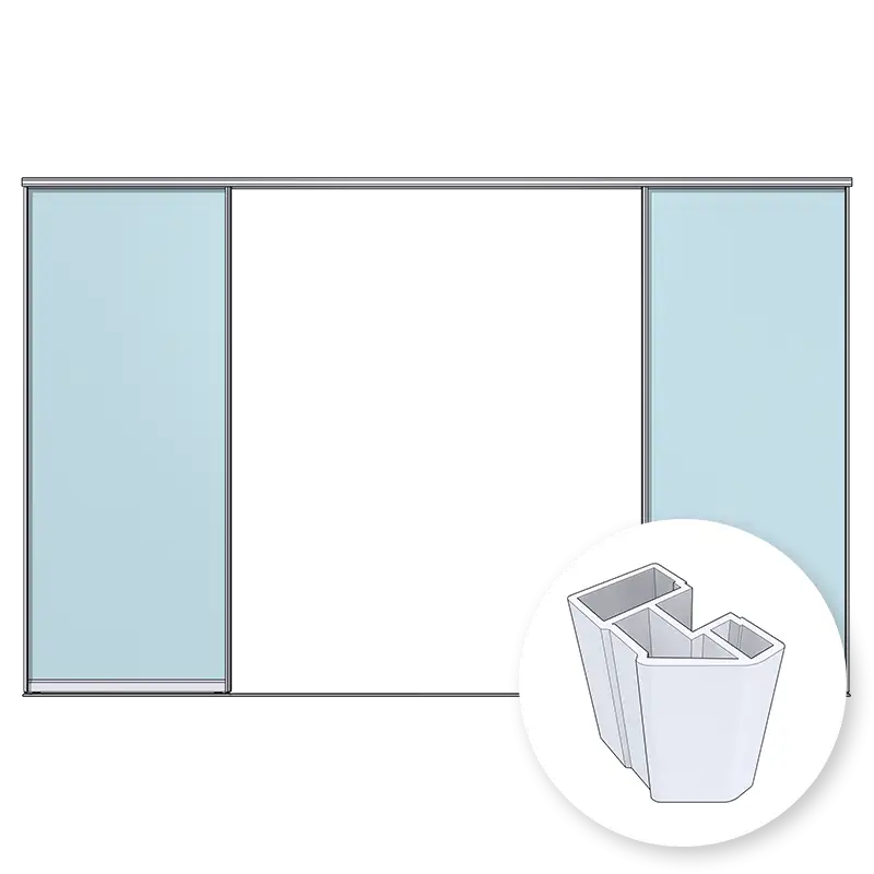 ARISTO Avers две двери на однополозной направляющей