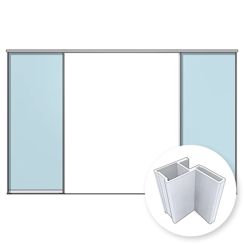 ARISTO I две двери на однополозной направляющей