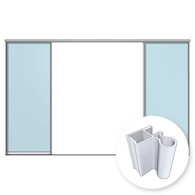 ARISTO O две двери на однополозной направляющей