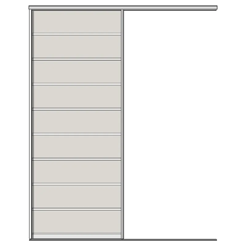 Система дверей-купе Aristo, C-профиль, 1 дверь, одинарный трек, до 9 вставок