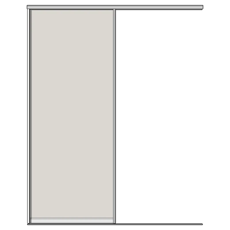 Система дверей-купе Aristo, C-профиль, 1 дверь, одинарный трек, 1 вставка
