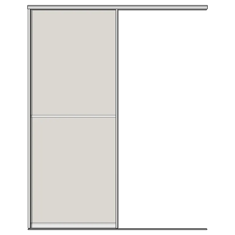 Система дверей-купе Aristo, C-профиль, 1 дверь, одинарный трек, 2 вставки