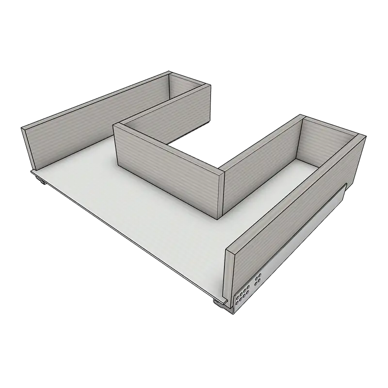 Blum Tandem (под мойку, с центром, без фронта, Дно ХДФ)