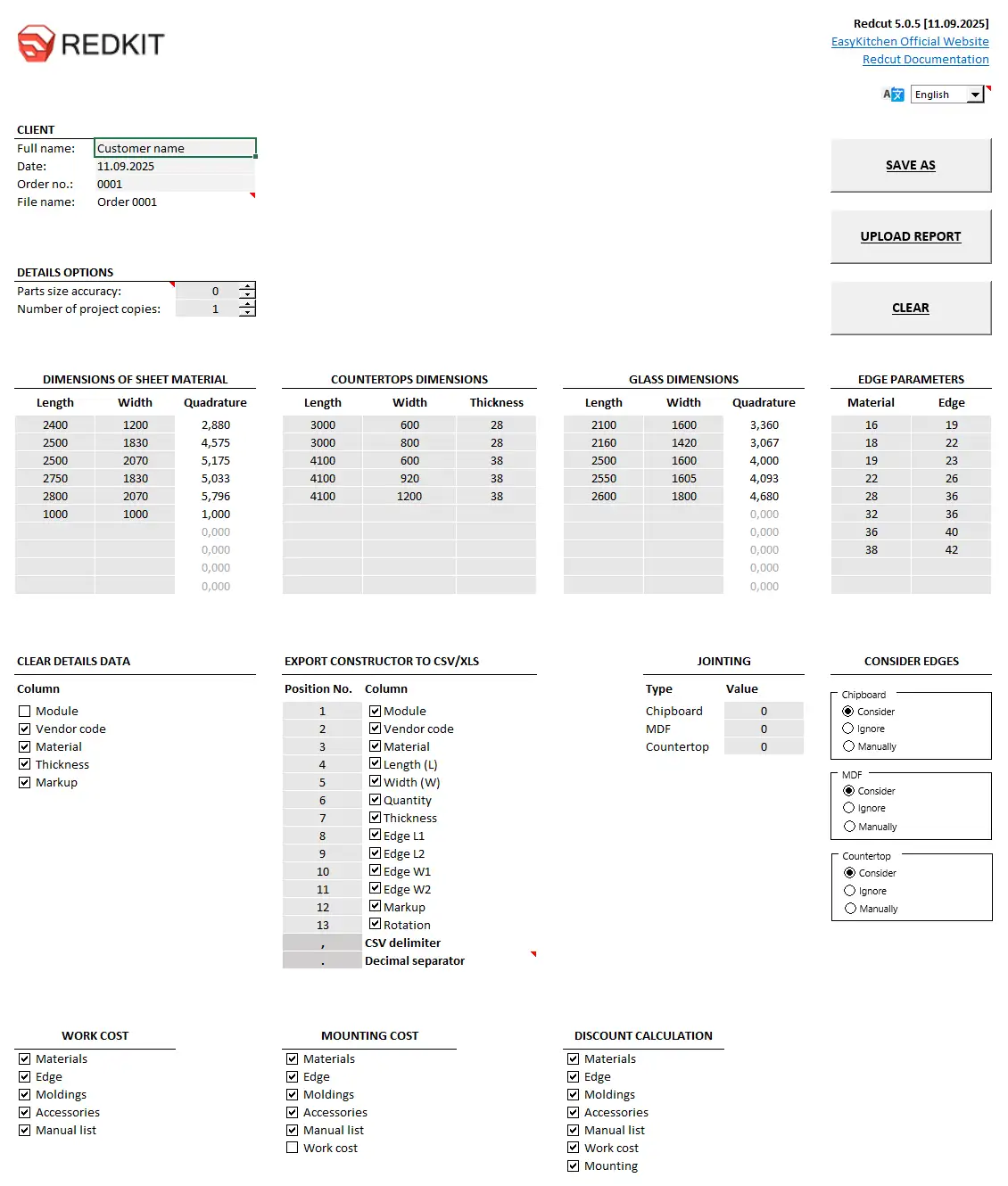 Redcut report processor